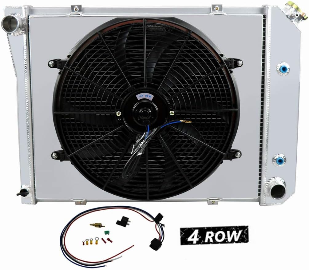 4 Row Core Aluminum Radiator with Fan and Shroud X80094