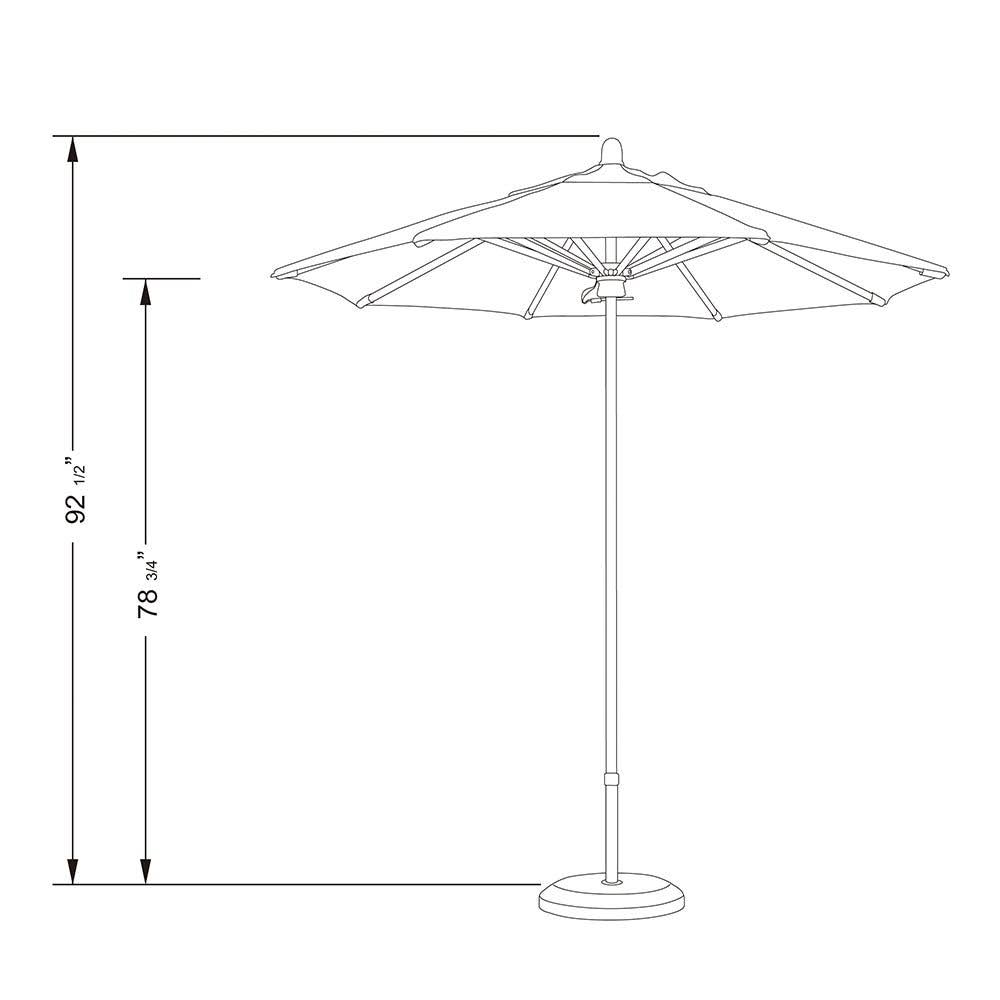 7.5' Fiberglass Patio Umbrella J460