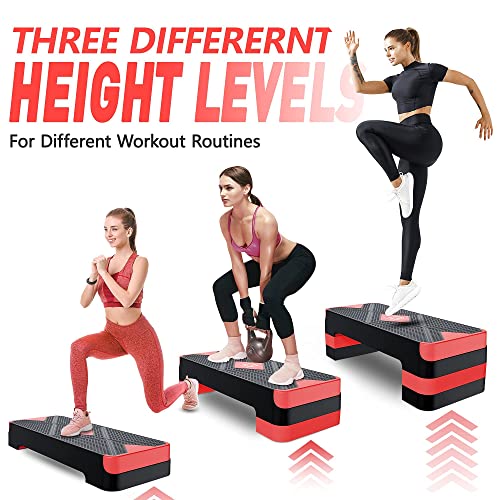 Adjustable Aerobic Exercise Step with 4" 6" 8" Risers D97581