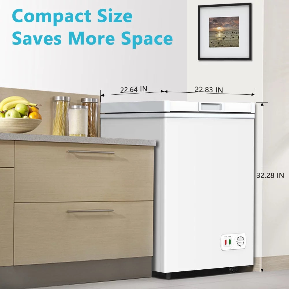 3.5 Cu Ft Compact Chest Freezer H671