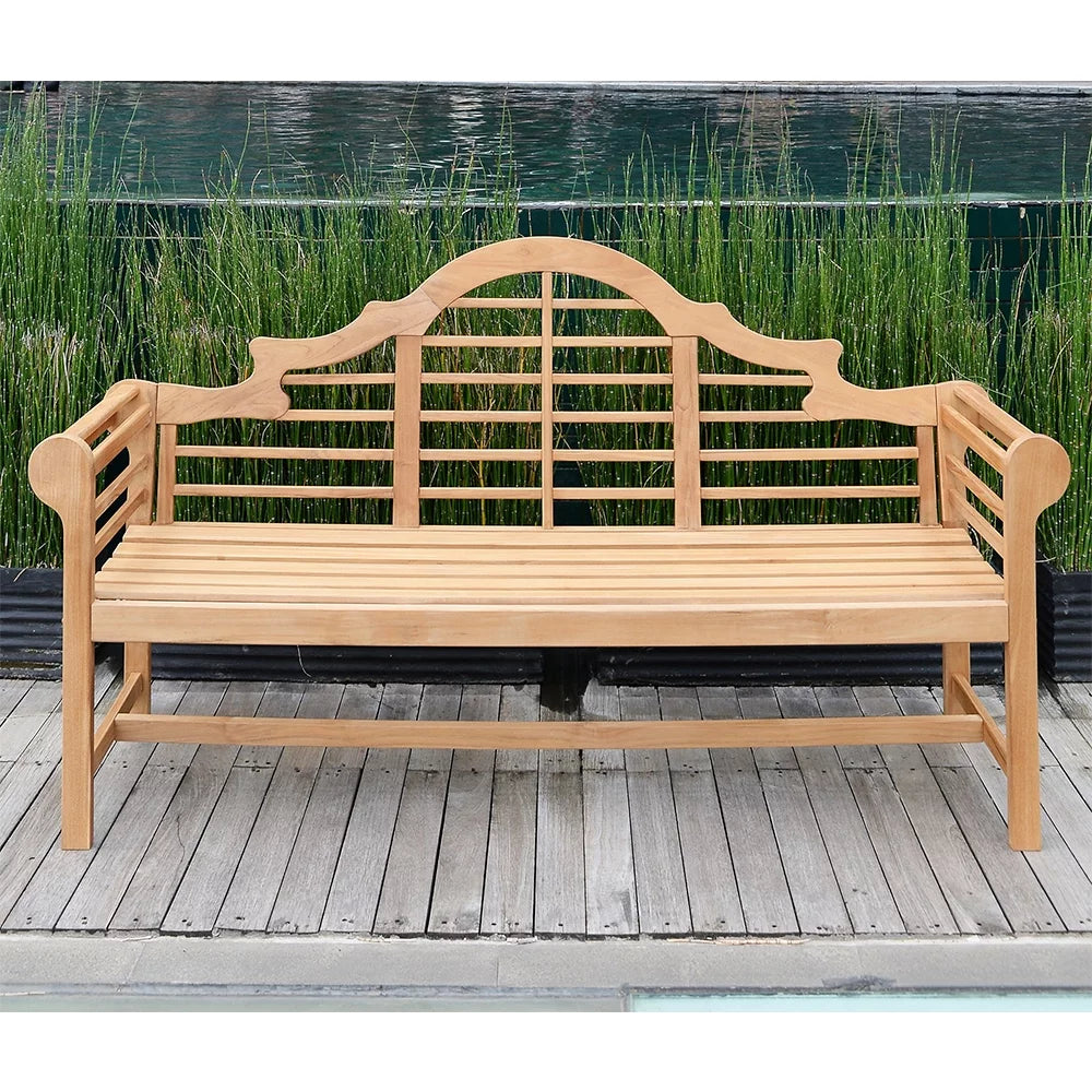 Brown Teak Outdoor Bench F7646