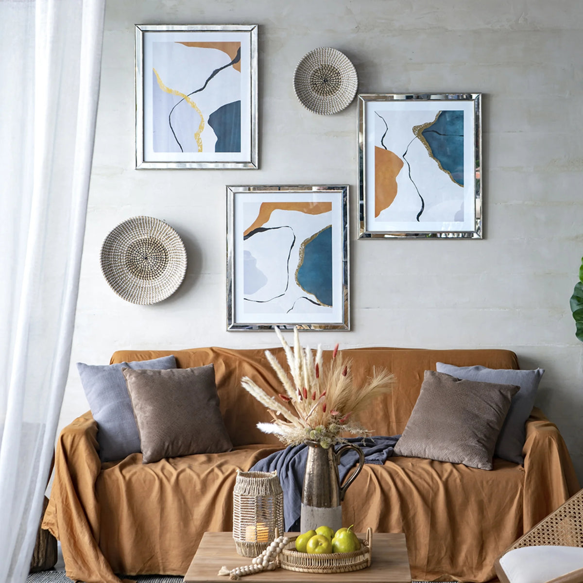 Abstract Framed Wall Arts 22" x 26" 2ct J68662