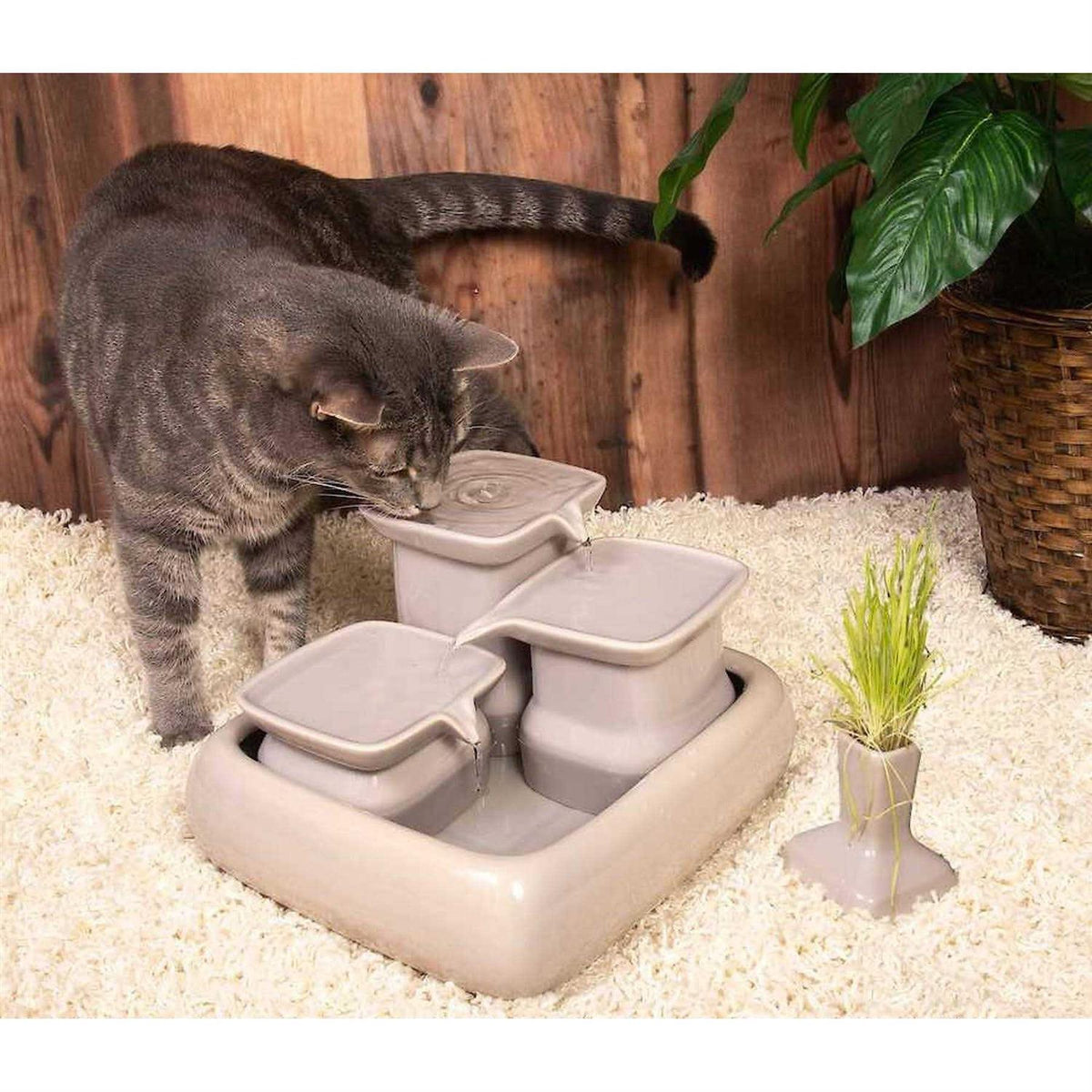 Ceramic Cat Water Fountain U8074