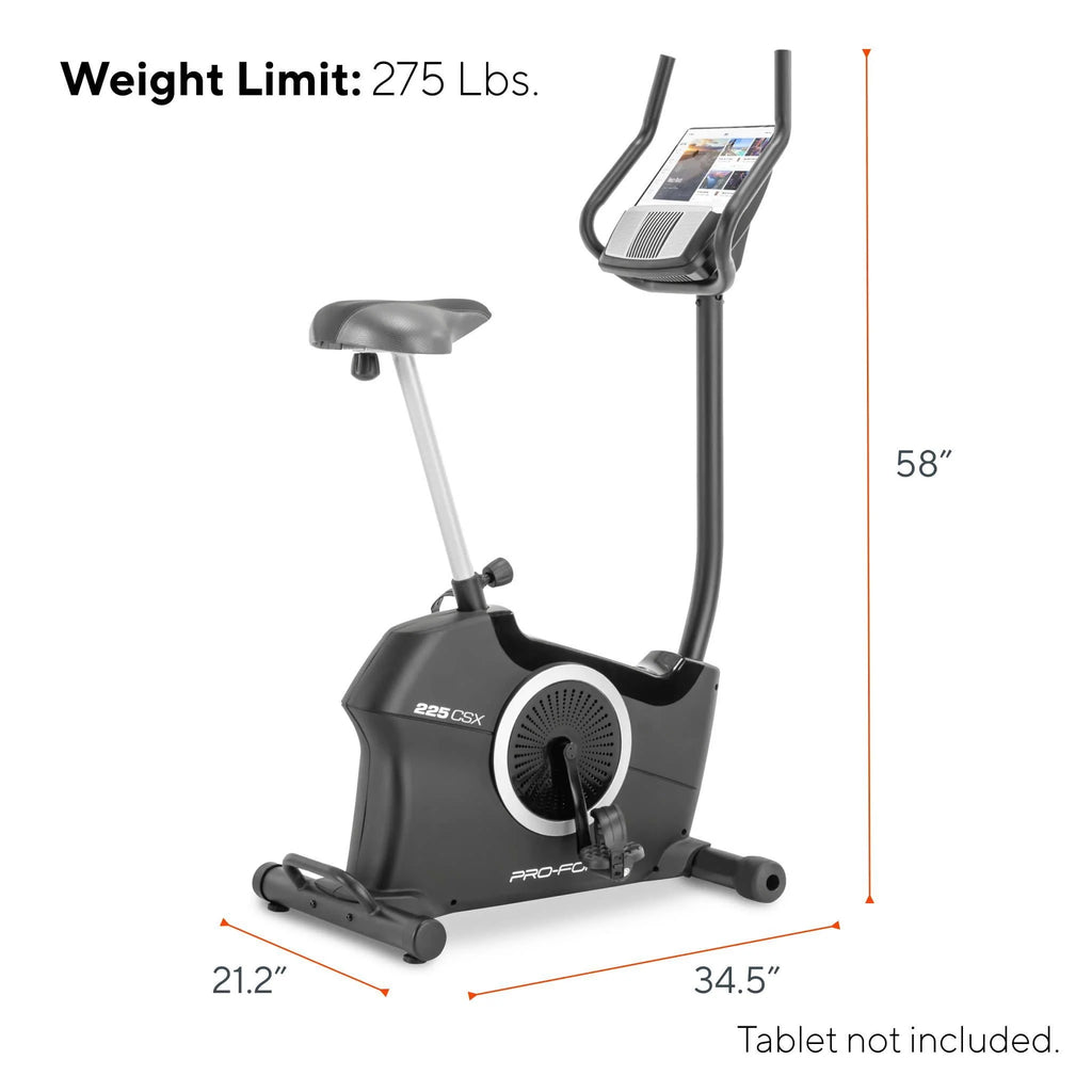 Recumbent Exercise Bike with Display and Tablet Holder K539655
