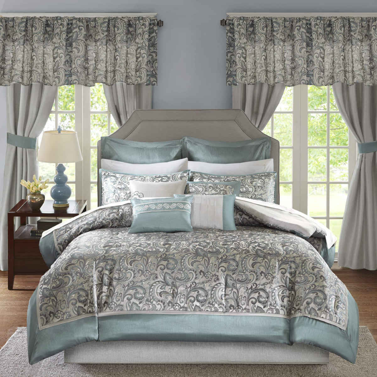24 Piece Teal Cal King Room in A Bag G771
