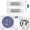 27,000 BTU 2 Zone Ceiling Cassette Ductless Air Conditioner and Heat Pump U7249