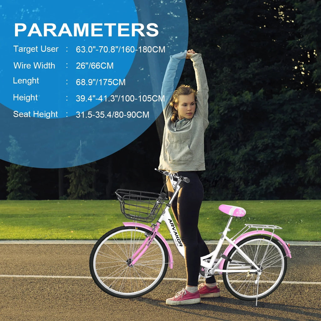 26 Inch Pink Cruiser Bike R530