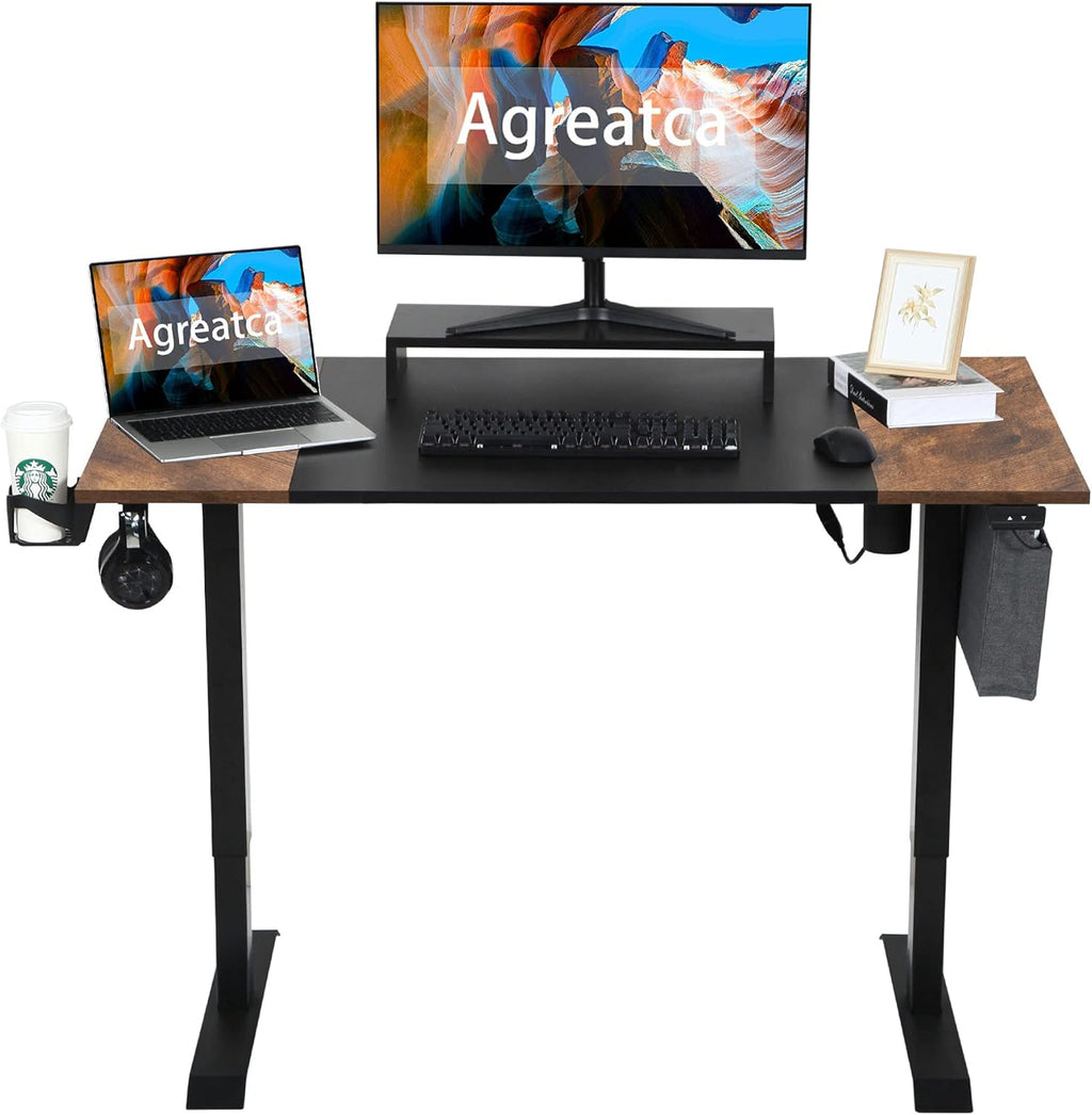 Electric Standing Desk Adjustable Height 48x24 Inch Sit Stand Desk S5877