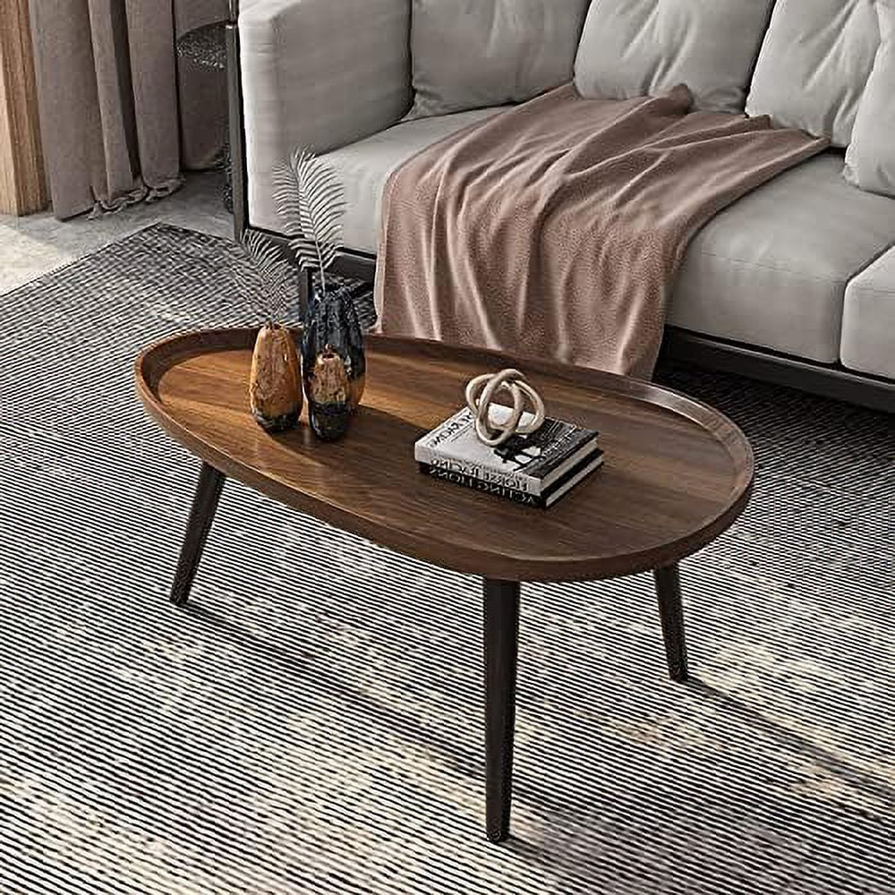 Brown Oval Nesting Coffee Table Set of 2 P91477