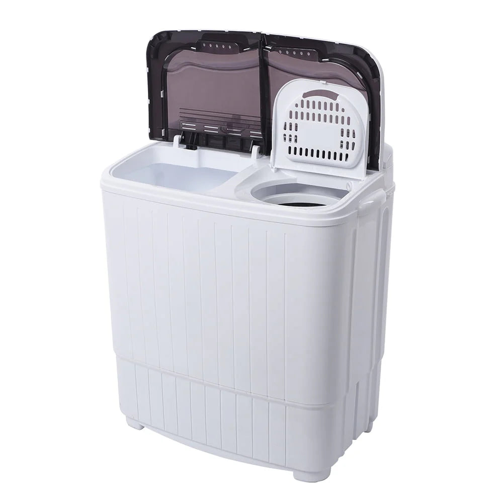 14.3LBS Semi-automatic Compact Twin Tub Washing Machine E101447