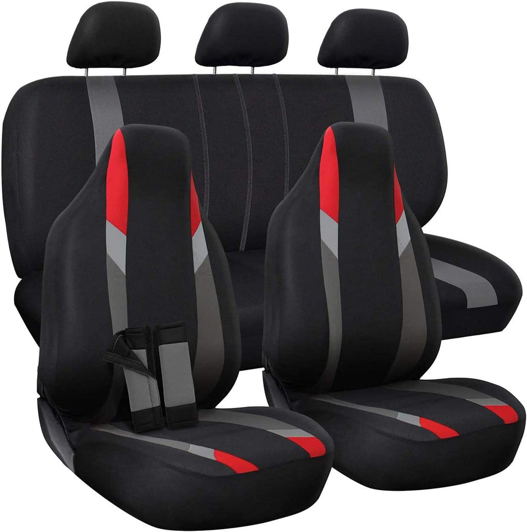 Poly Cloth Car Seat Cover 10 pc Set R7450