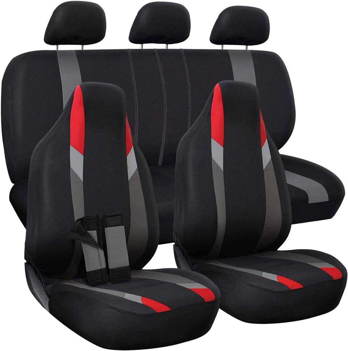 Poly Cloth Car Seat Cover 10 pc Set R7450