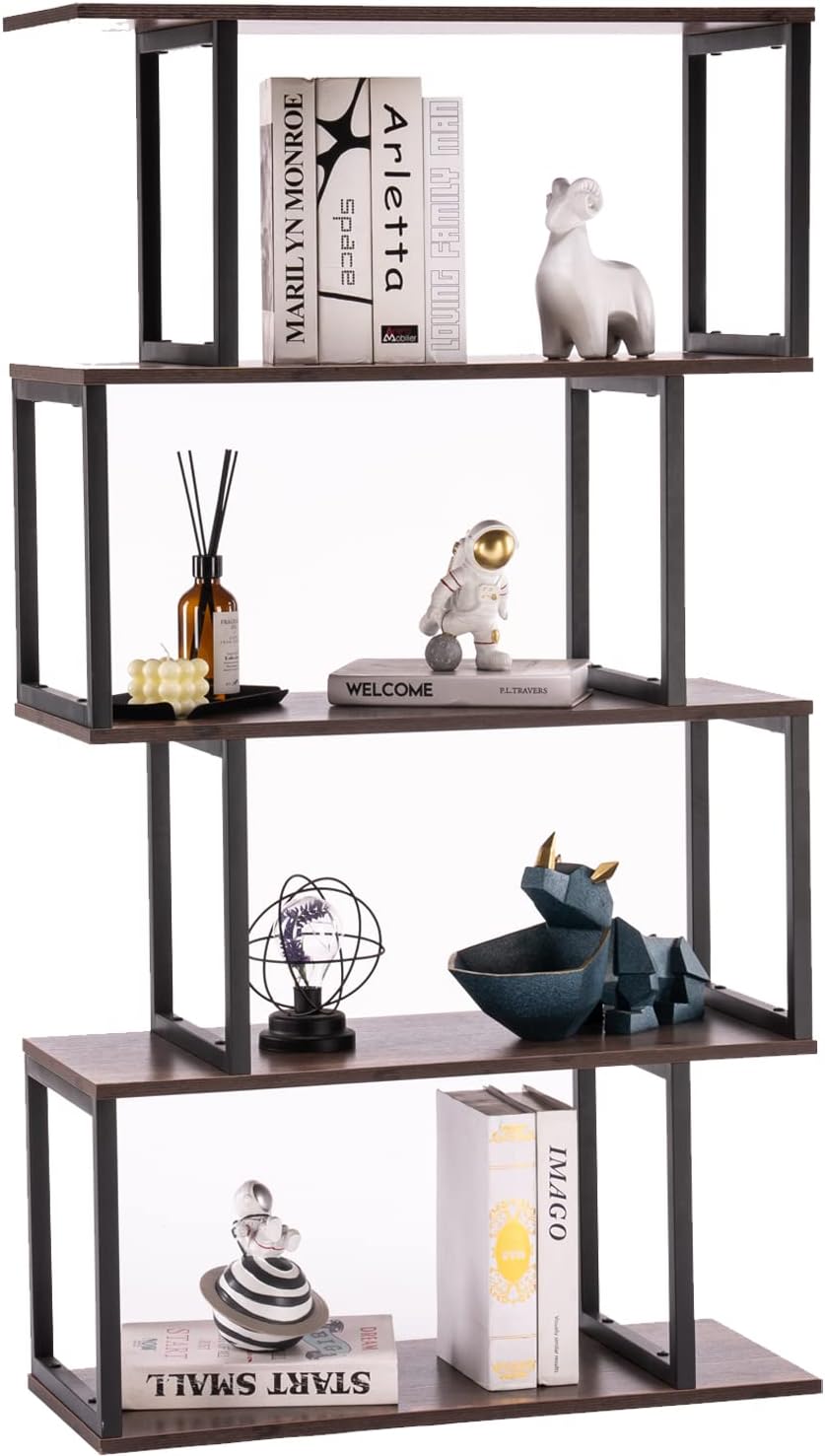 4-Tier S-Shaped Bookshelf E50124