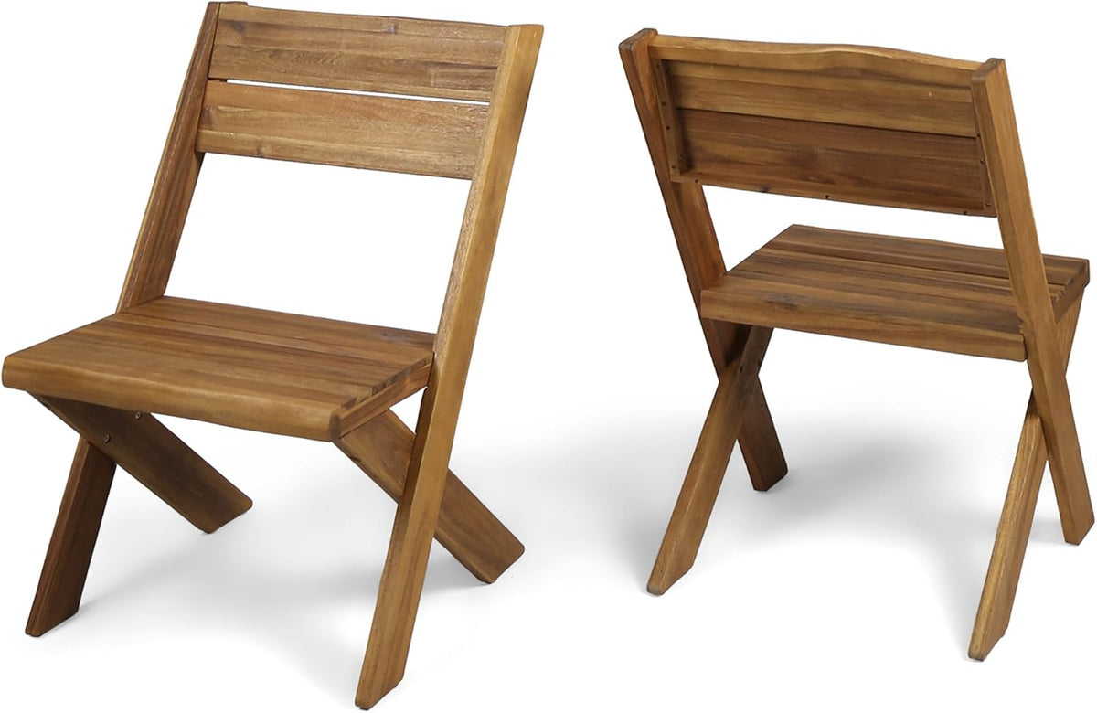 Acacia Wood Chairs Set of 2 F883227