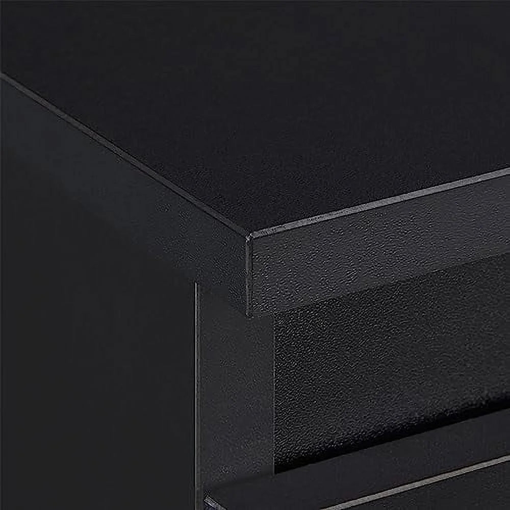 Black 3 Drawer Wooden Nightstand G105
