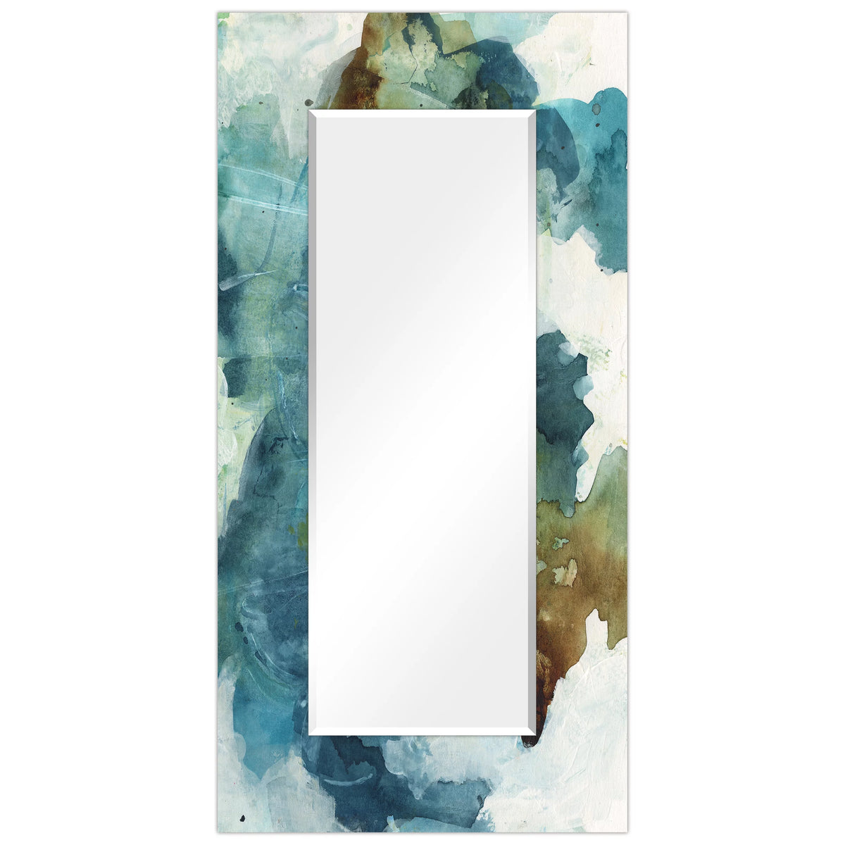 Blue Sky Rectangular Beveled Mirror Tempered Art Glass 72" x 36" G546