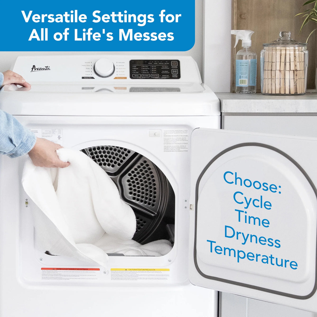 Front Load Electric Clothes Dryer 7.0 Cu. ft. White M115