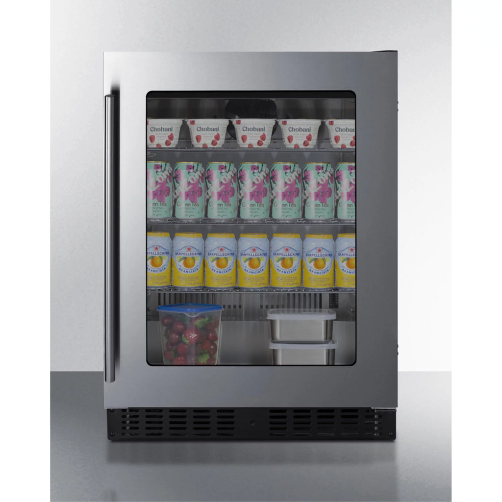 24" Wide 3.25 Cu. Ft. Compact Freezerless Refrigerator Stainless Steel R474