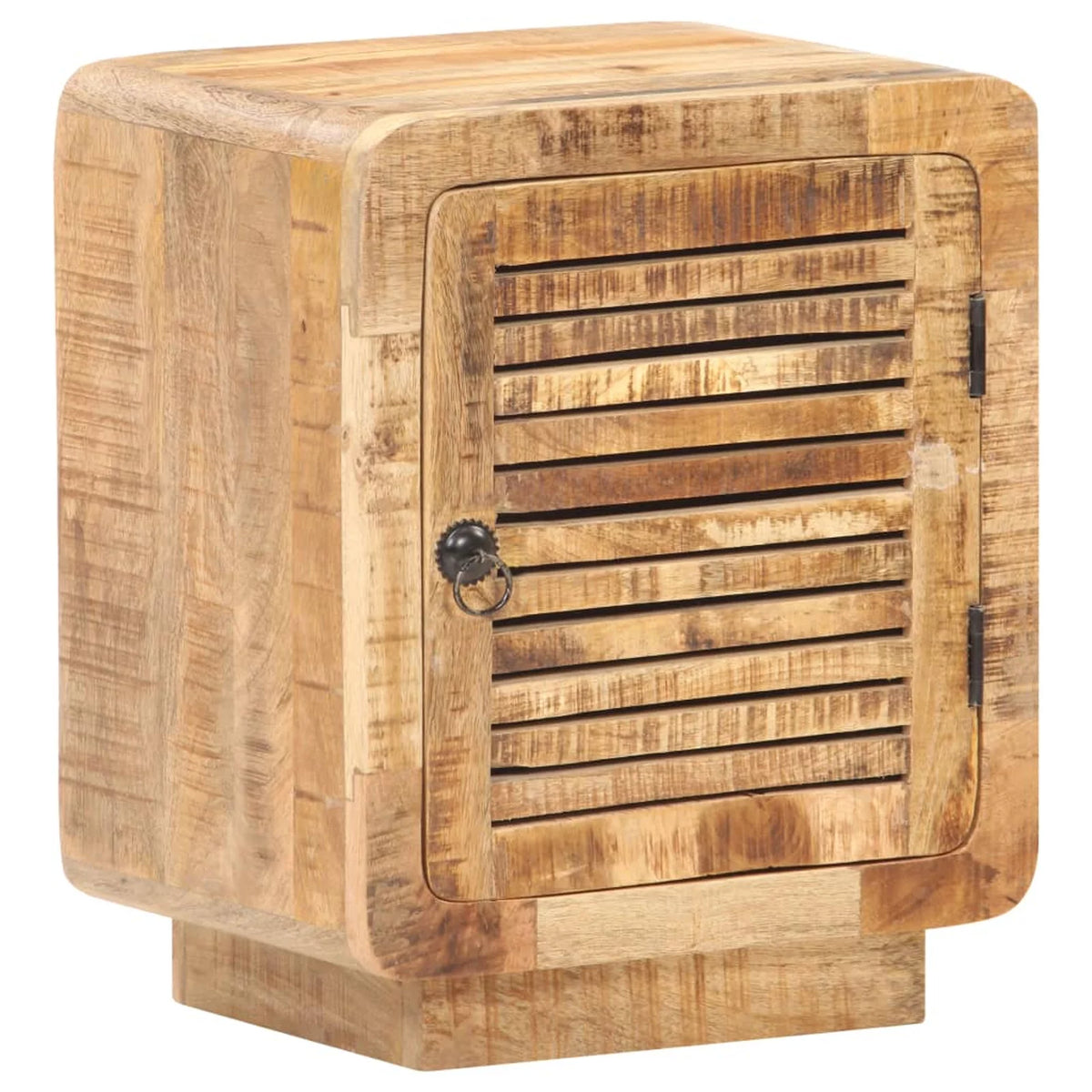 Rough Mango Wood Bedside Cabinet Q39908