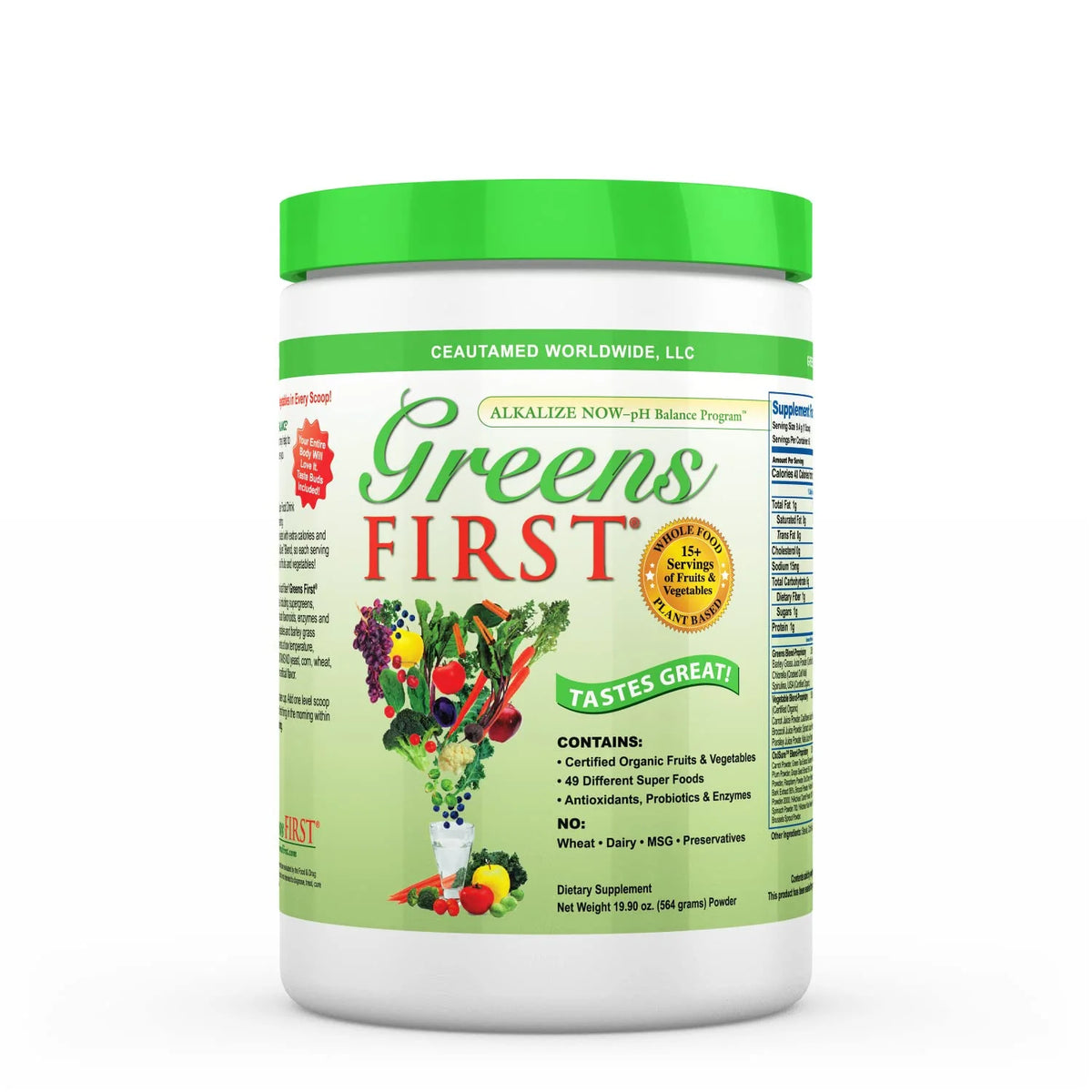 Original Mint 60 Servings Greens Powder Superfood Vegan Non-GMO 19.90 oz W155088