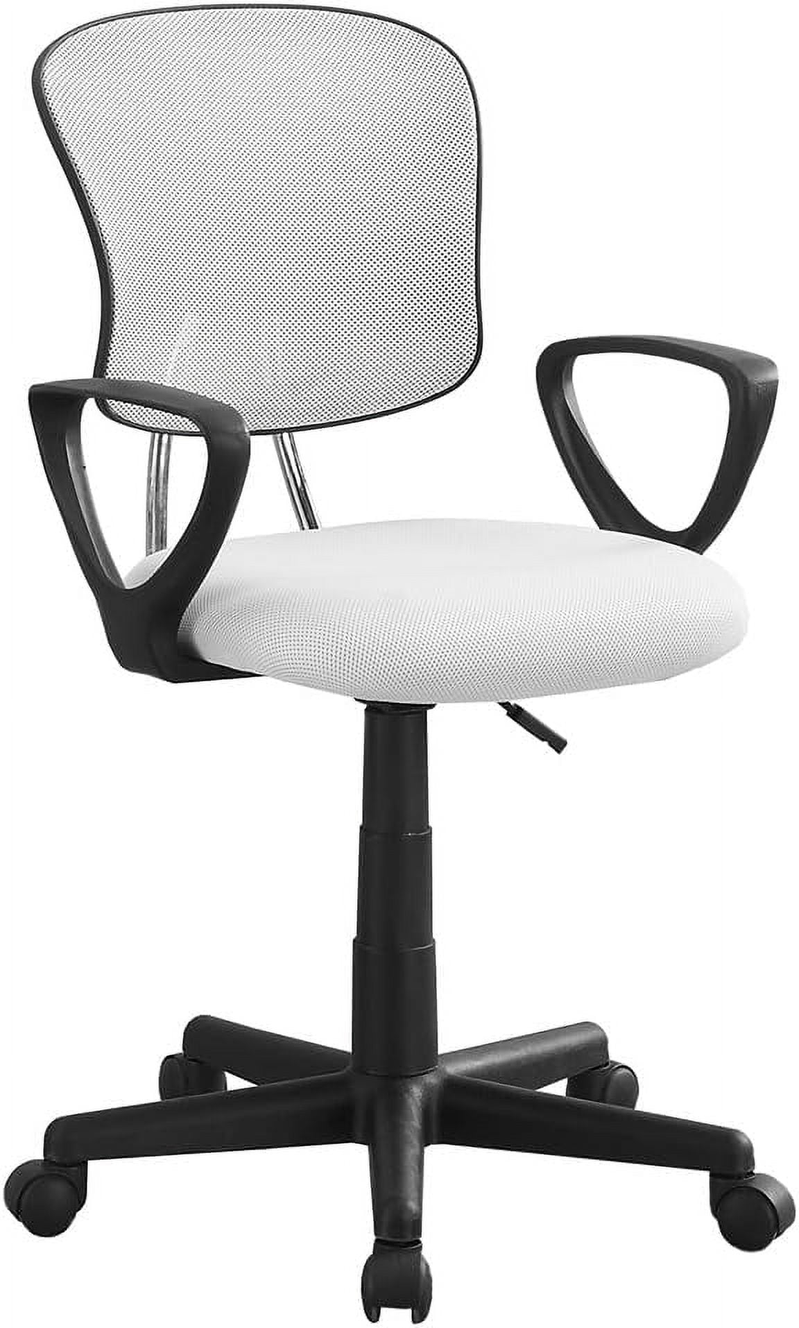 White Black Mesh Ergonomic Swivel Office Chair G5935