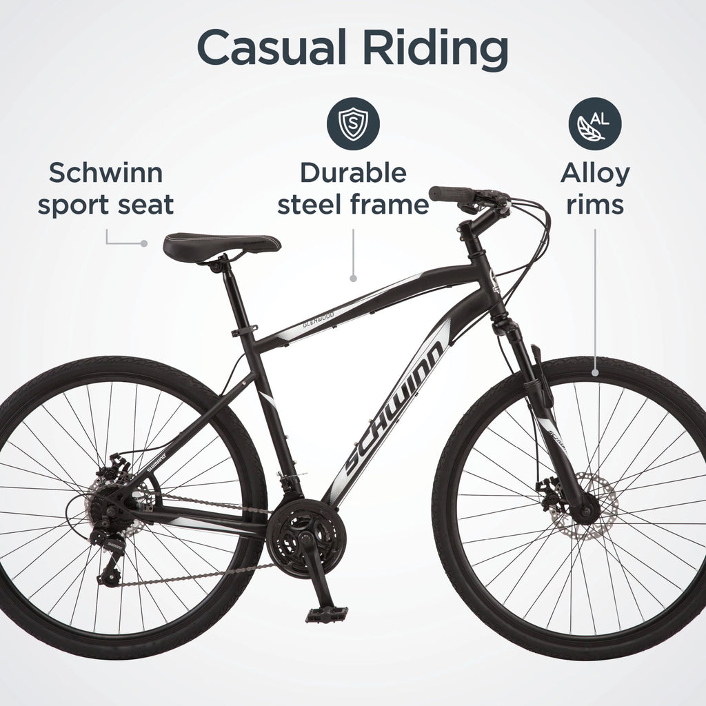700c 21 Speeds Black Hybrid Bike L326