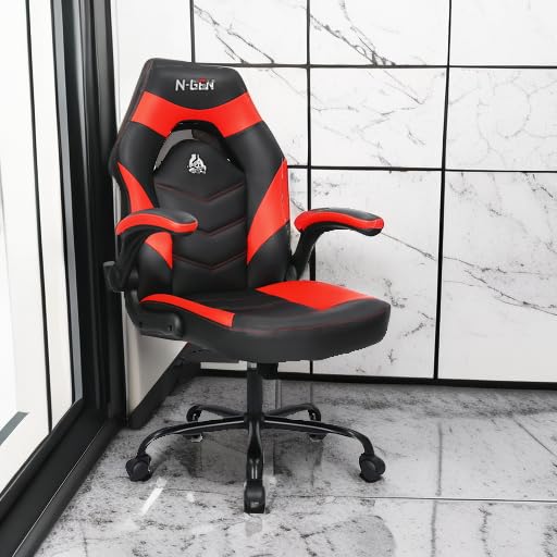 Pink Ergonomic PU Leather Computer Chair with Lumbar Support H7831