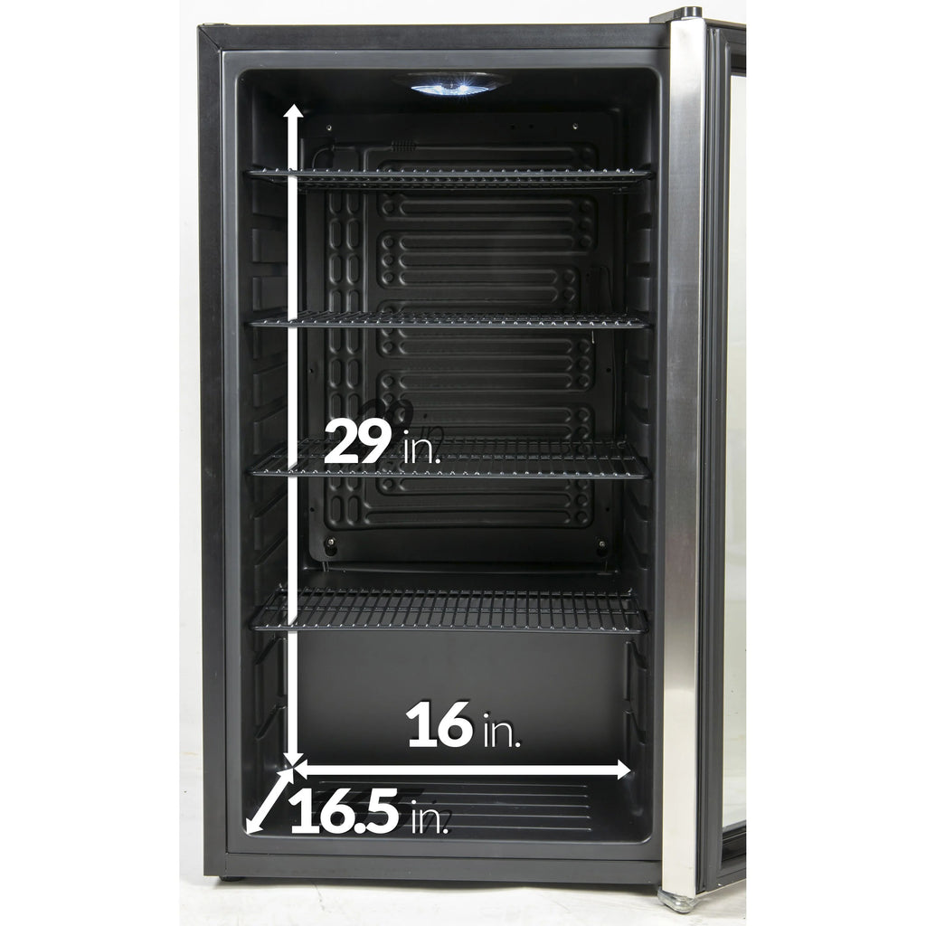 3.5 Cu. Ft. 135 Can Stainless Steel Beverage Cooler N264383