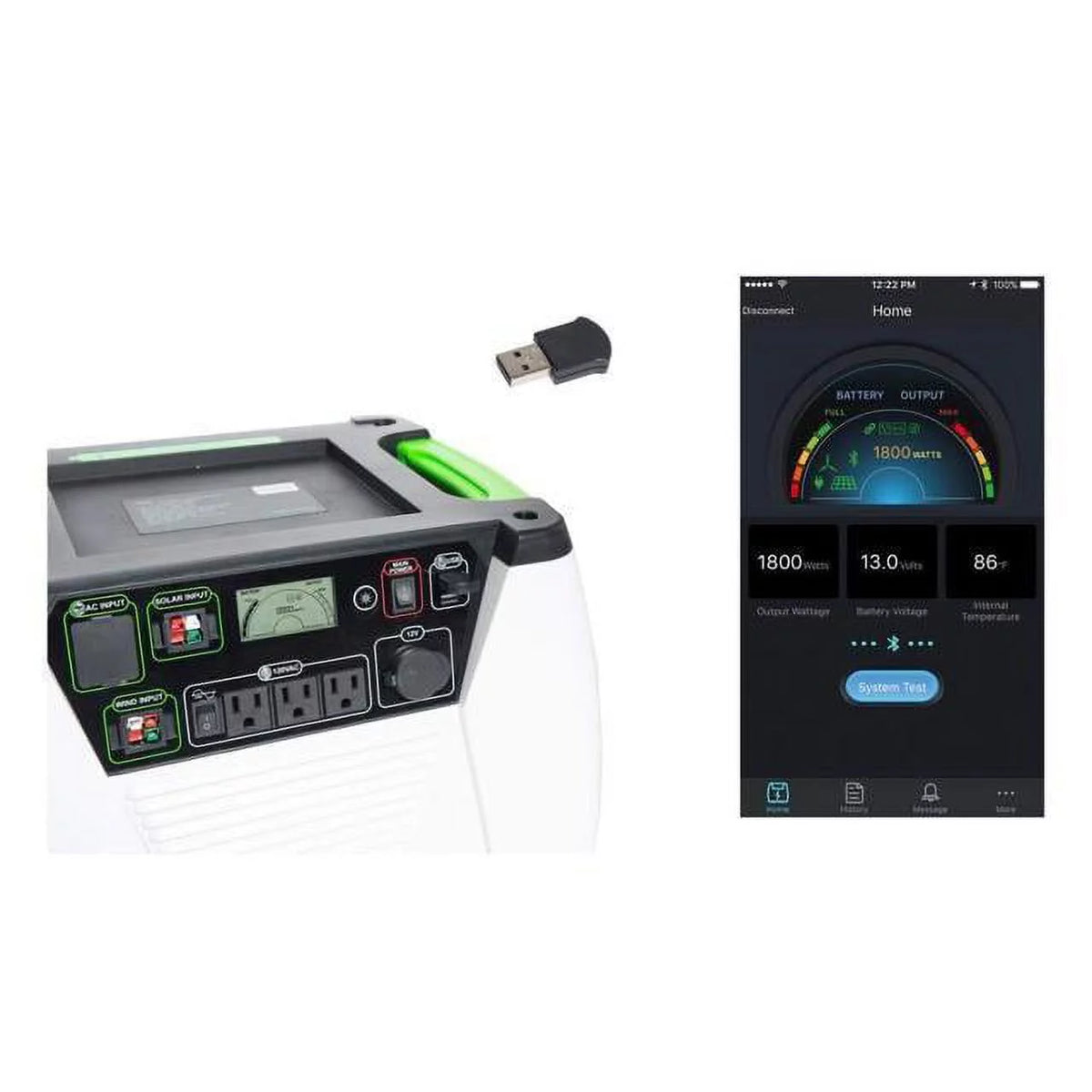 1800W Solar Powered Generator U89482