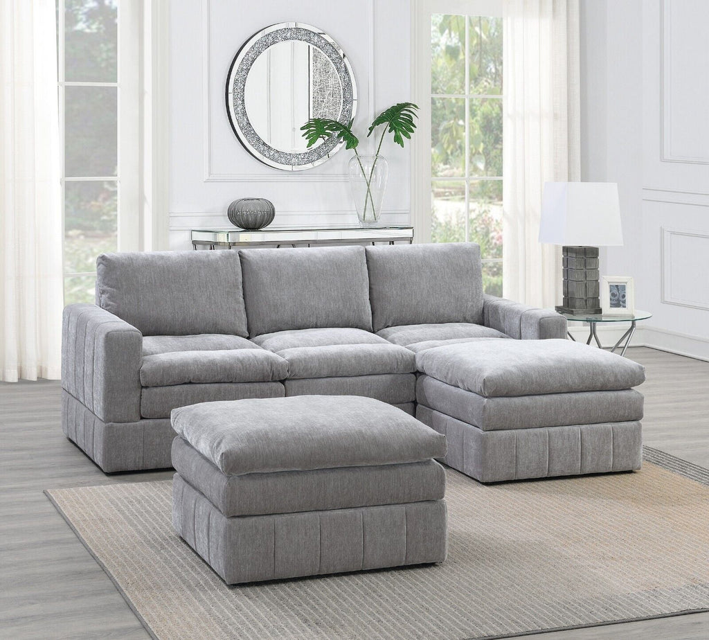 Plush Cushion 5pc Modular Sectional Set X148897