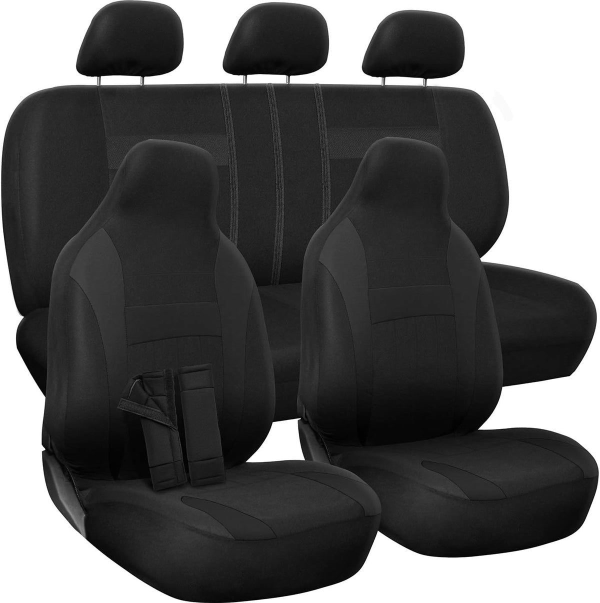 Poly Cloth Car Seat Cover 10 pc Set R7450