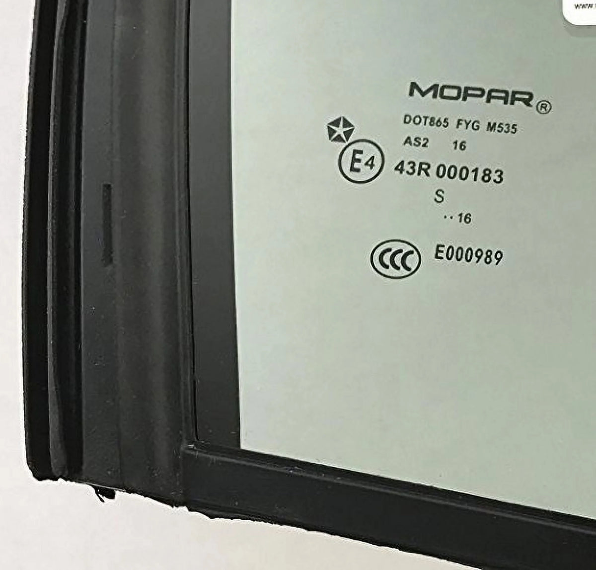 Passenger Right Side Rear Vent Window Glass V9556