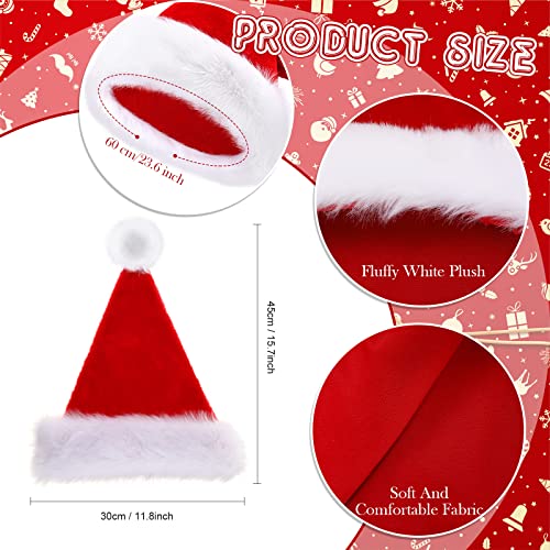 20 Pcs Plush Santa Hats A120