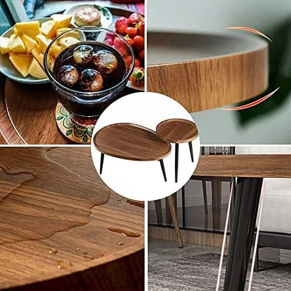 Brown Oval Nesting Coffee Table Set of 2 P91477