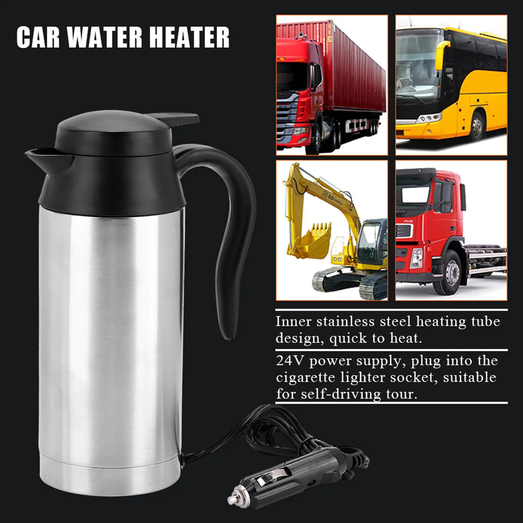 Portable 750ml 24V Car Kettle Water Heater Bottle W8085