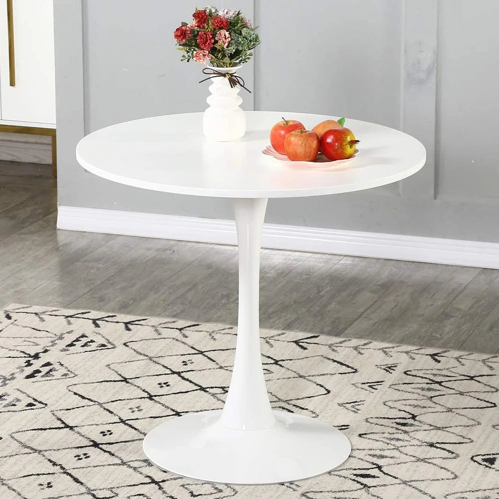Round White Dining Table 31.5 Diameter Y4800