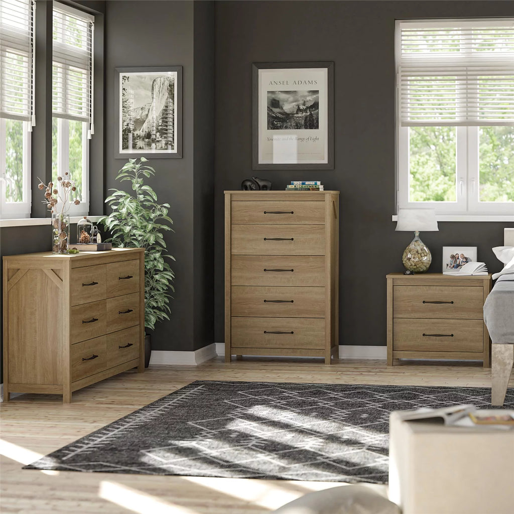 6 Drawer Wide Dresser Natural S32440