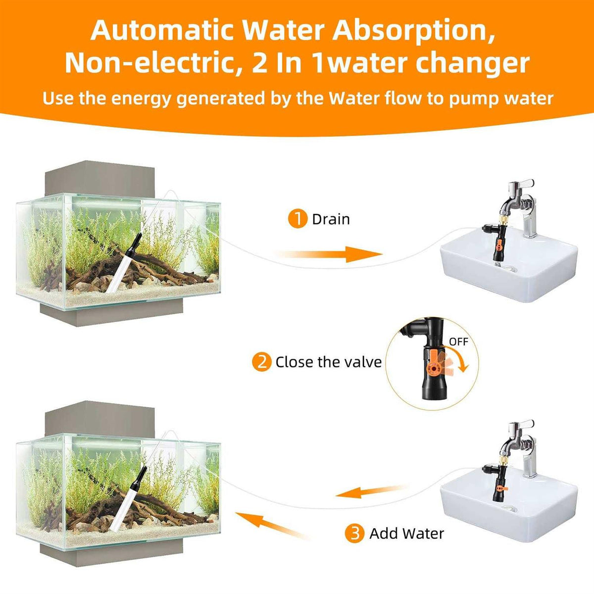 Gravel Vacuum Aquarium Water Changer L694868