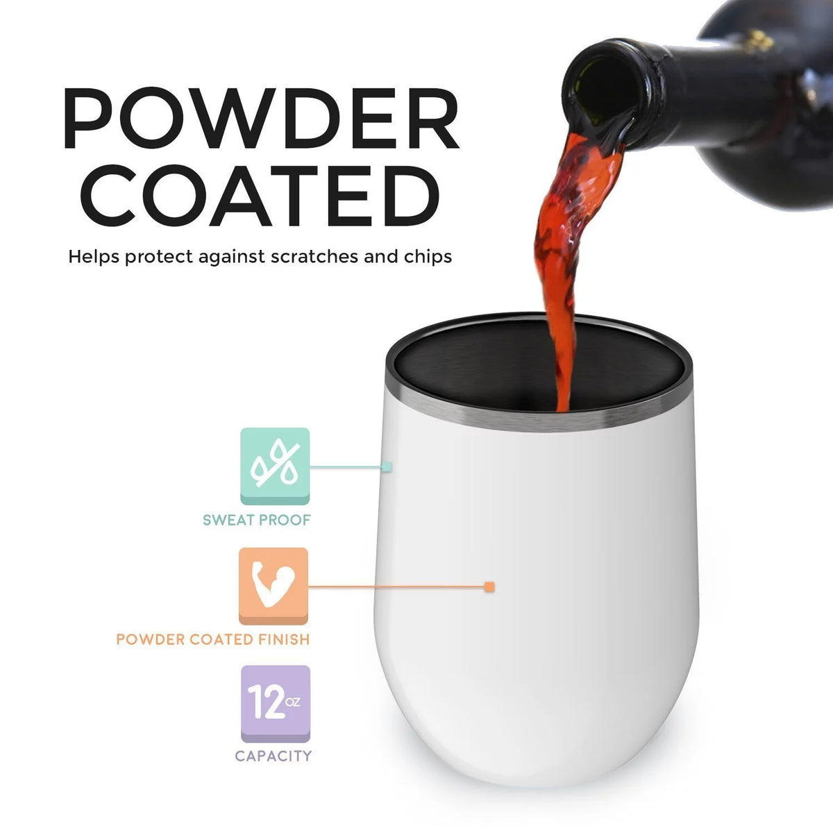 Engraved 12 oz Red Wine Cup E594