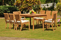 9 Pc Grade-A Teak Wood 8 Seater Dining Set P495