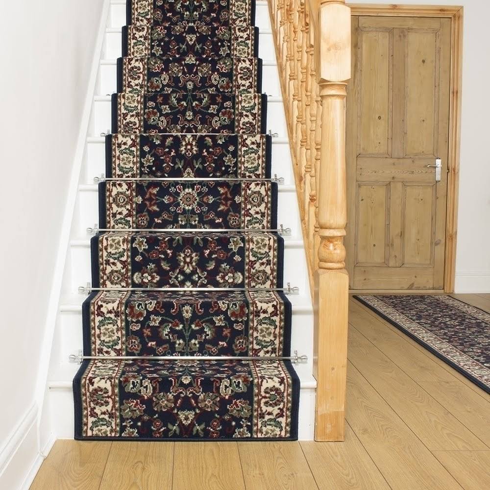 Persian Blue Stair Carpet Runner 35 foot H755