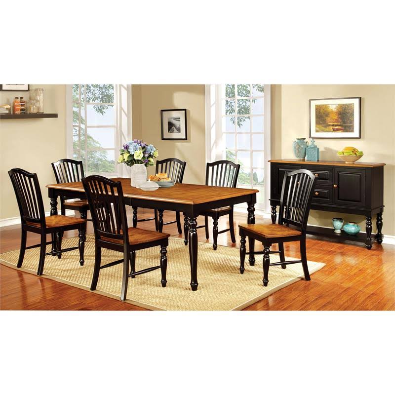 Antique Oak Dining Chair Set of 2 D5381
