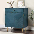 2 Door Accent Cabinet with Drawer Dark Cyan K927085