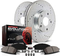 Rear Z23 Carbon Fiber Brake Pads with Drilled & Slotted Brake Rotors Kit C65094