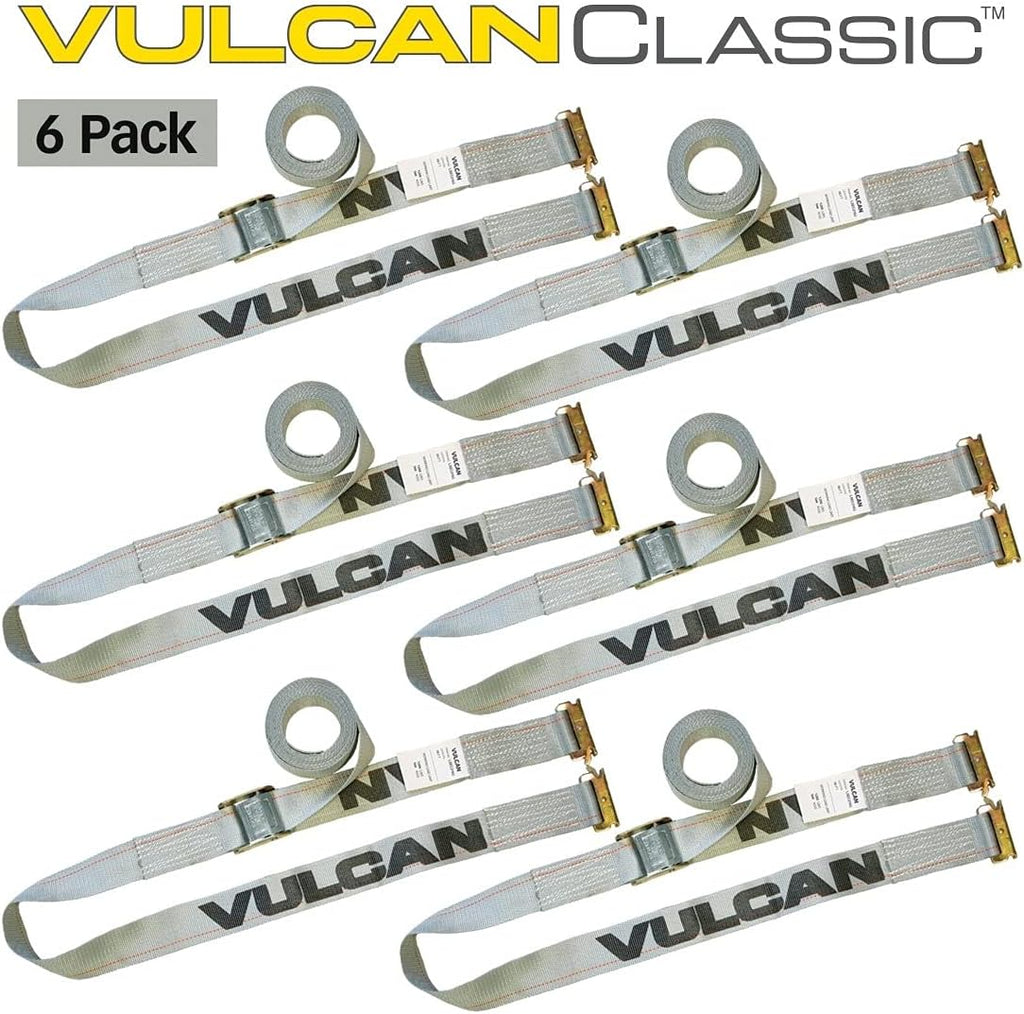 Logistic Strap for E Track, Cam Buckle - 16 Foot, 6 Pack - Gray J837
