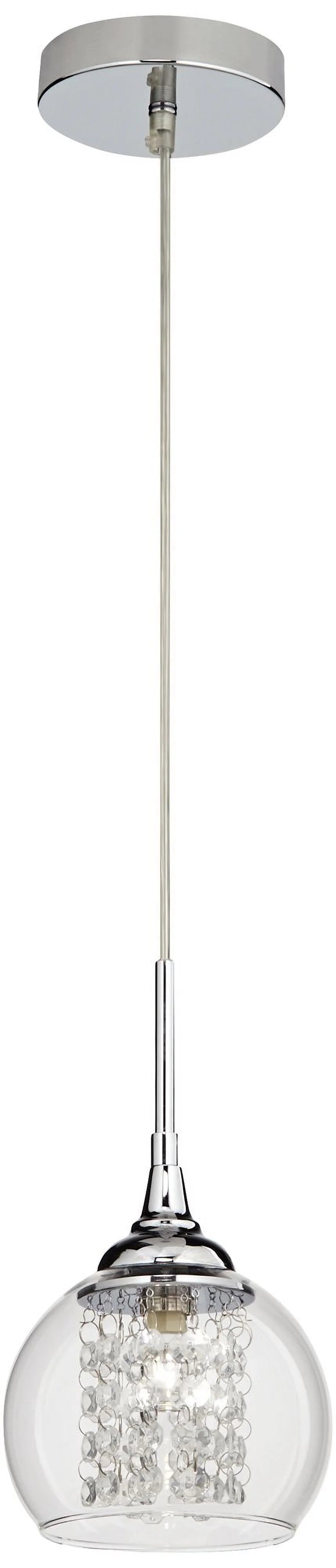 Chrome Mini Pendant with Clear Glass Shade R584