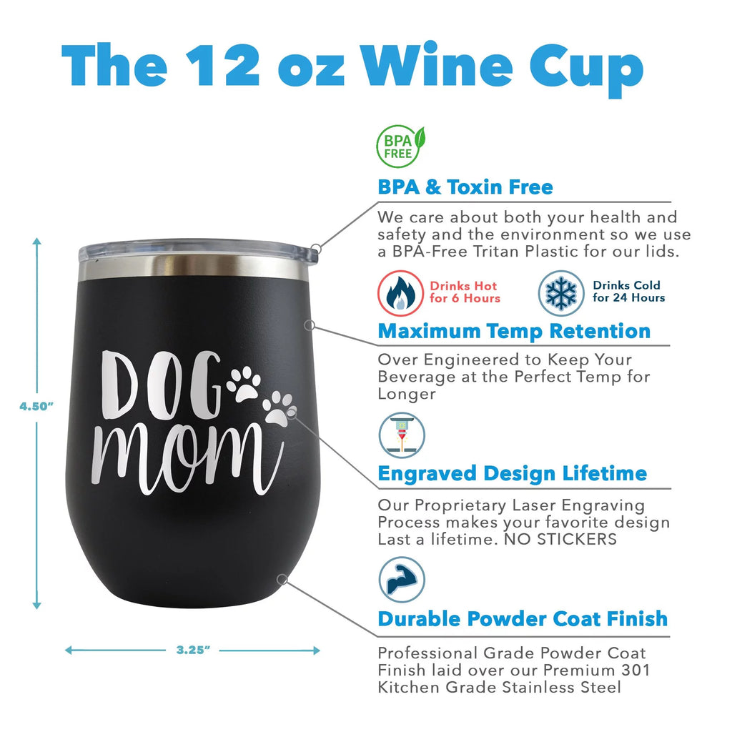 Engraved 12 oz Red Wine Cup E594