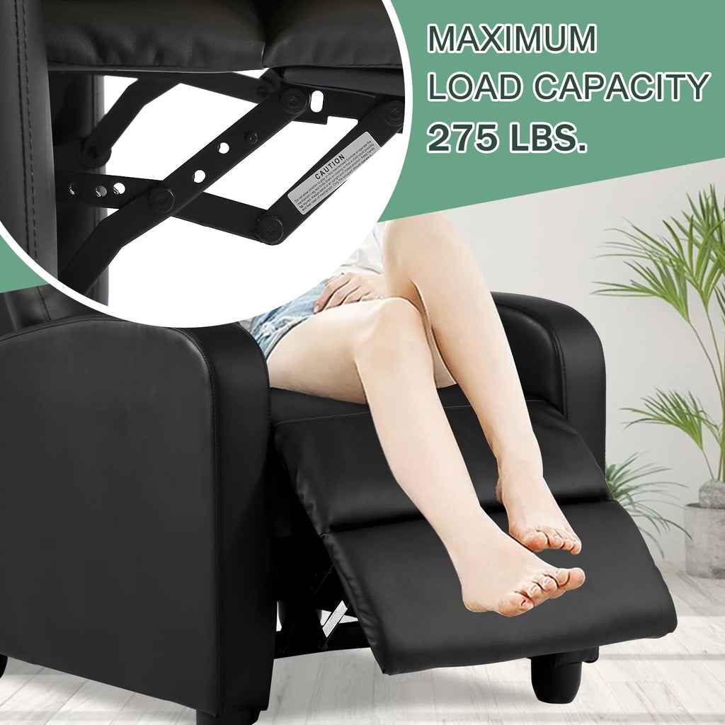 Adjustable PU Leather Recliner Chair with Massage N6973