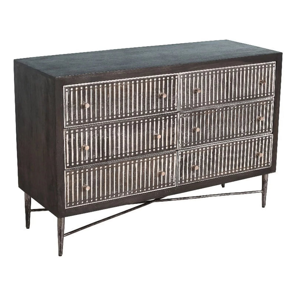 6 Drawer Mango Wood Chest I95989