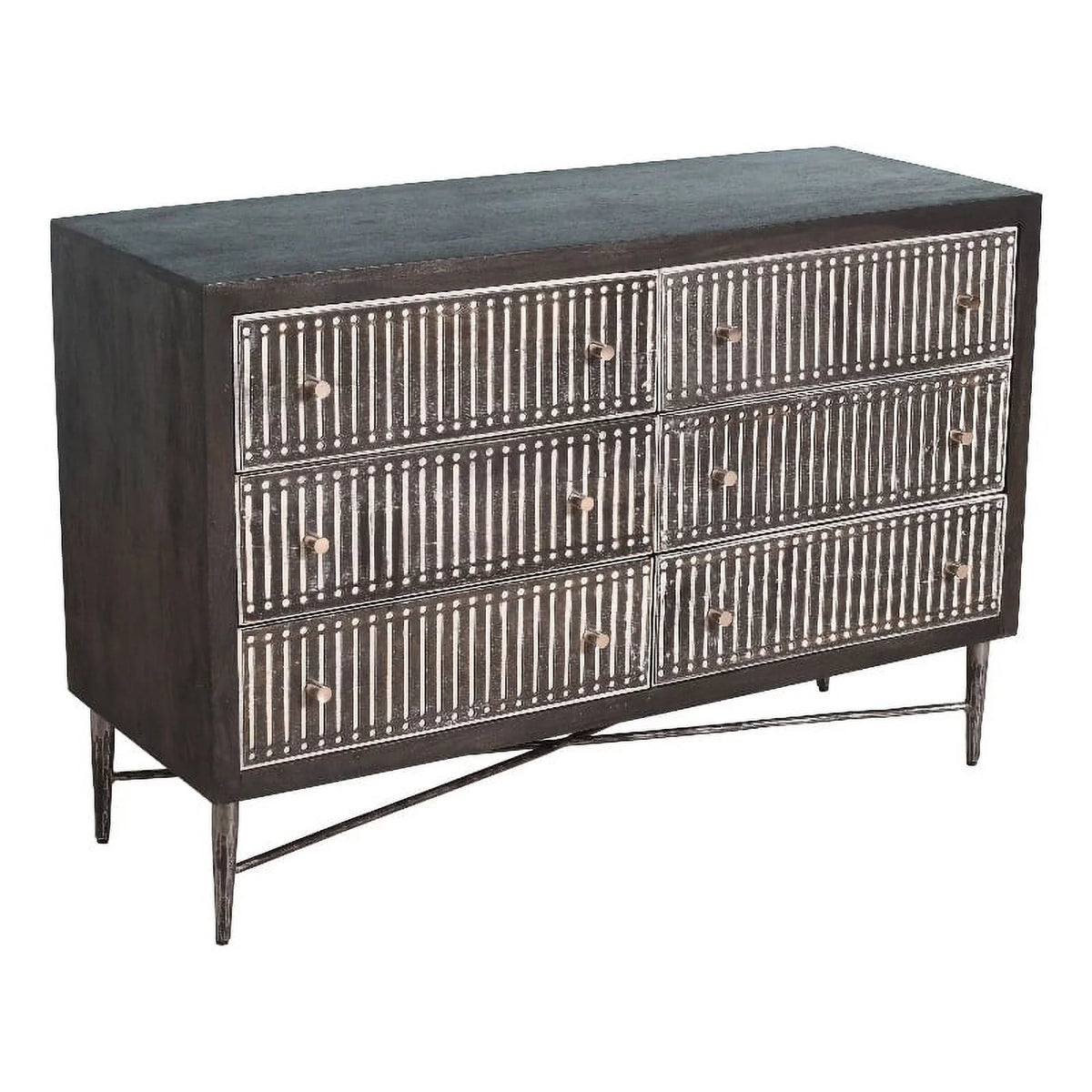 6 Drawer Mango Wood Chest I95989